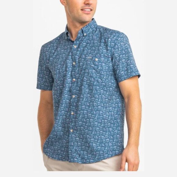 The Southern Shirt Company Other - Southern Shirt Men's Party Foul Short Sleeve Baja Shirt
